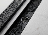 24 Inch Linear Shower Drain with Removable Square Patterned Grate, 304 Stainless Steel with Hair 49223719