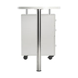 ZUN Manicure Nail Table with Drawer White 54161146