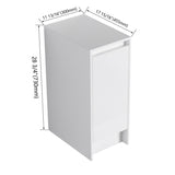 12" Freestanding Bathroom Storage Cabinets,Soft Close Doors,Floor Mounting Design, W999P251808