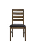 Damica Brown Synthetic Leather & Walnut Side Chair B2726P320798