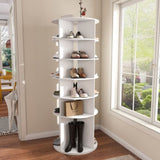Rotating Shoe Rack Tower, 6-Tier Spinning Shoe Rack, Free Standing 360&deg Revolving Shoe Organizer, 16371756