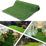 3ft x 32ft Premium Artificial Turf Mat with Drainage Holes. Thick Fake Grass with Rubber Backing, W3280P296543