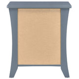 Grey Nightstand with 2 Drawers and Open Shelving B062P181339