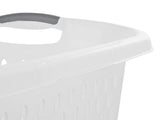 (2 pack) Extra Large 2.7 Bushel Plastic Laundry Basket with 2 Carry Handles, White, Adult (Shipment 40932202
