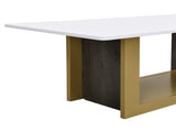 VIBE HAUS Modern Light Luxury Coffee Table Set of 2, Small Square Coffee End Table with Spacious N724P321447K