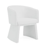 ZUN Modern style simple and elegant chair, white leisure chair, suitable for dining/bedroom/living W487P186358