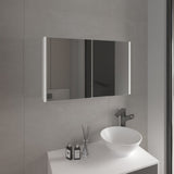 Bouti 19.7" H x 31.5" W Double Door Mirror Medicine Cabinet, Three interior Shelves for Bathroom, B070P242490