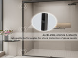 56-60 in. W x 72 in. H Double Sliding Shower Door, Semi-frameless Bypass Bathroom Sliding Door with W1920P300301