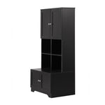 ZUN Tall and Wide Bathroom Floor Storage Cabinet, Bathroom Storage Unit, Freestanding Cabinet with 4 N725P179705B