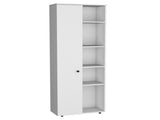 DEPOT E-SHOP Cary 67" H Kitchen Storage Cabinet With One Door, Five Interior Shelves and Five B097P167412