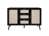 ZUN 2 Door 3 Drawer Cabinet, Accent Storage Cabinet, Suitable for Living Room, Bedroom, Dining Room, W688137475