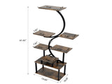 8-Tiered Indoor Plant Stand with 5 Grow Lights, 10-Level Stepless Dimming, Durable Thickened Metal 78451776
