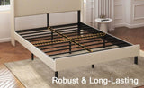 Queen Size Platform Bed , Metal Bed Frame with Charging Station, No Box Spring Needed, , W636P288880
