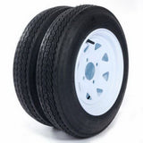 2x tires Trailer Tires & B 4 Ply Construction Painted White 780 Lbs 79223231