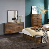 Walnut 6-Drawer Dresser B062P209034