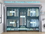 Heavy Duty Closet Organizer System, Freestanding Clothing Rack Shelves, Adjustable Garment Rack W3204P581186