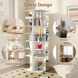 Rotating Shoe Rack Tower, 7-Tier Spinning Shoe Rack, Free Standing 360&deg Revolving Shoe Organizer, 84038263