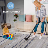 LOOM & LUXE Collection 5X7 Ivory/Blue /Striped Non-Shedding Living Room Bedroom Dining Home Office B335P289562