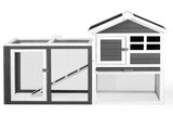 Wooden Rabbit Hutch Outdoor Chicken Coop Indoor Bunny Cage with Run, Guinea Pig House Pet House with 92638093