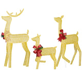 3-Piece Lighted Christmas Reindeer Family Set Outdoor Decorations, Weather Proof 2D Deer Family Set 95517130