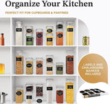 24 Pack Airtight Food Storage Container Set Clear Plastic Kitchen and Pantry Organization Canisters 23164041