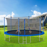 ZUN 14FT Trampoline with Safety Enclosure Net,Heavy Duty Jumping Mat Spring Cover Padding for Kids W28580537