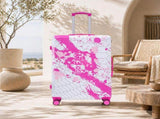 28 Inch PC Spinner Wheel Luggage, Carry on Suitcase, With Printed pattern and Combination Lock W2787P487191