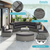 ZUN Patio Furniture Set Outdoor Furniture Daybed Rattan Sectional Furniture Set Patio Seating Group With 56243482