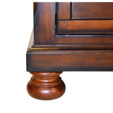 Wood Nightstand with Hidden Jewelry Drawer in Dark Walnut 808857819697