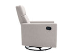 ZUN Modern Upholstered Rocker Nursery Chair Plush Seating Glider Swivel Recliner Chair, Tan PP297876AAT