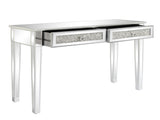 106*38*76cm Modern Mirror Two-Pump Computer Table Silver 76819438