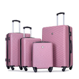 luggage 4-piece ABS lightweight suitcase with rotating wheels, 24 inch and 28 inch with TSA lock, W284P149251