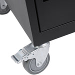 ZUN Mobile Charging Cart and Cabinet for Tablets Laptops 30-Device With Combination Lock--Black 80197687