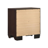 MDF Nightstand with 2 Drawers in Dark Cocoa Finish B016P254582