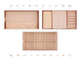 2 Layer Jewelry Box with Mirror for Women Girls Birthday Gifts Brown 56322666