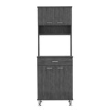 ZUN Bay Area Pantry, Two Door Cabinets, One Drawer, Four Adjustable Metal Legs B128P148869