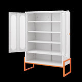 Modern minimalist double door shoe with adjustable mesh doors and high foot hollow storage W1247P257581