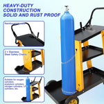 ZUN Multi Function 3 tier Welding Cart. gas bottle and accessory storage.Welding Heavy Duty Cart for Tig W227P220286