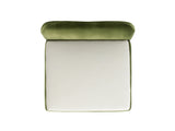 Roman Upholstered Modern Pet Bed, Small to Medium Dog or Cat Olive Green Performance Velvet B2719P448984