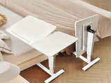 Overbed Bedside Desk, Mobile Rolling Laptop Stand Tilting Overbed Table with Wheels, Height W2641P269198