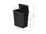 Automatic Trash Can, 13.2 Gallon Plastic Motion Sensor Garbage Bin, Black 53185894