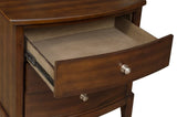 Dark Cherry Finish 1pc Nightstand of 3x Drawers Satin Nickel Tone Knobs Transitional Style Bedroom B01162463