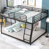 Metal Floor Bunk Bed, Full XL over Queen, Black MF311038AAB
