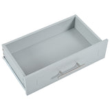 K&K Fluted Kitchen Island with Trash Can Storage Cabinet, Power Outlet, Internal Storage Rack, N707P221571G