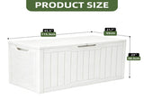 100 Gallon Deck Box, Lockable Waterproof Resin Outdoor Storage Bin, White 71133803