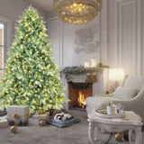 Artificial 4ft Blue green Tint Christmas Tree with 592 PE/PVC Mixed Branch Tips, 150L warm white 89924000