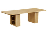 70.9" Rectangular Dining Table for 6 People, Fluted Panel Legs with 2 Side Storage Cabinets, MDF 37176423