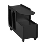 ON-TREND Mobile End Table with lockable wheels, Cream Style Side Table with Storage Drawer, 11.8inch N721P191983B