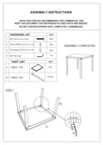 ZUN Grey Finish Dinette 5pc Set Kitchen Breakfast Counter height Dining Table w wooden Top Upholstered B01146569