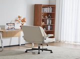 Criss Cross Legged Office Chair with Flip-Up Back Built-In Dynamic Airbag Lumbar Support, Wide Seat 78490641